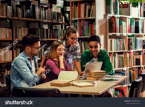 student studying in a library