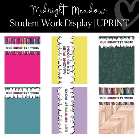 Student Work Display Printable Template