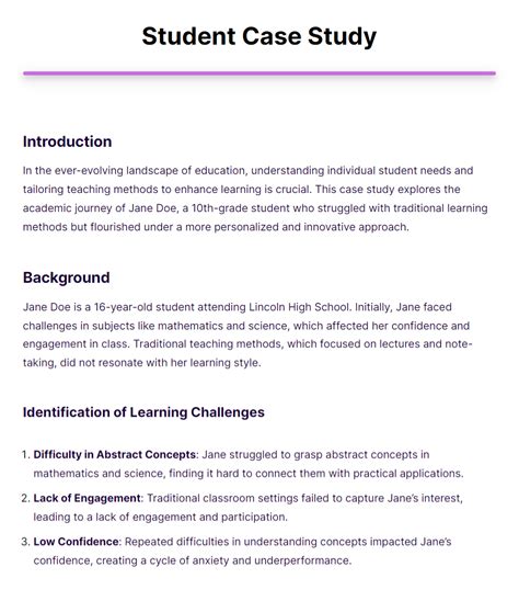 students case study examples