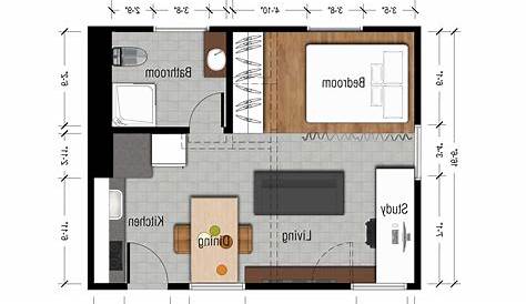 400 Sq Ft Studio Apartment Floor Plan - Galbreath Violet