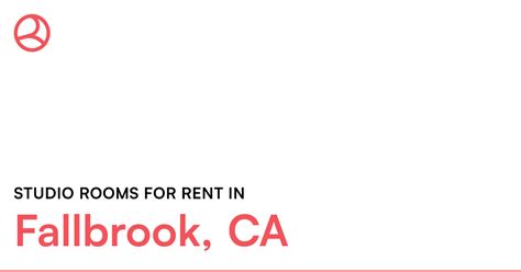 Studio For Rent Fallbrook Ca
