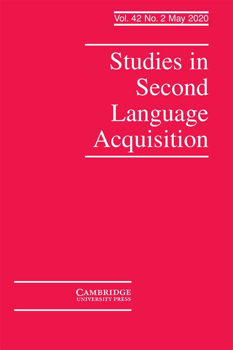 study in second language acquisition