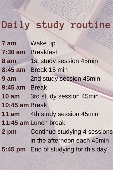 study routine
