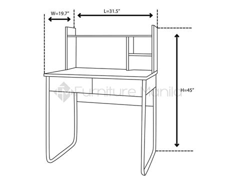 Study Table Dimensions Standard