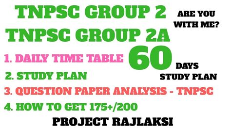 Study Time Table For Tnpsc Group 2