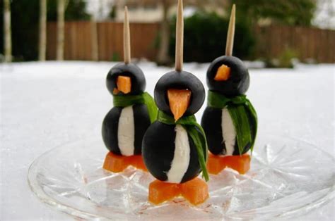 Stuffed Olive Penguins