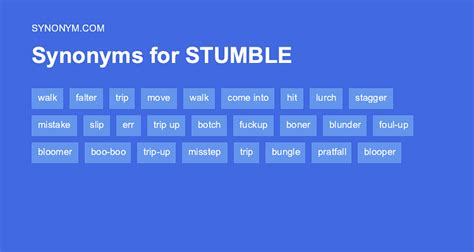 stumble synonyms in english