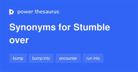 stumbling over words synonym