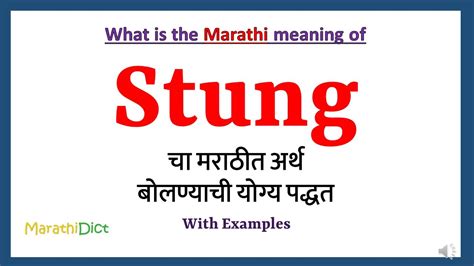 stung meaning in marathi