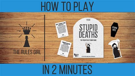 stupid deaths game rules