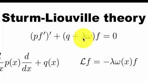 sturm-liouville theory