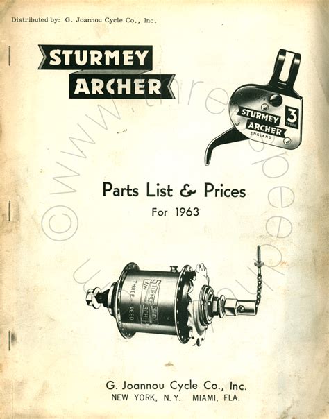 sturmey archer parts catalog