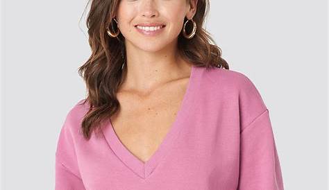 Style Pink V Neck Pretty In neck Tee! Trendy Pretty Outfits Fashion