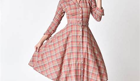 Style Vintage Shirt Dress 2017 Summer 50s Retro Rockabilly es Swing Womens