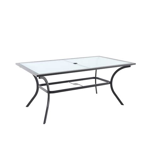 Style Selections Vinehaven Rectangular Glass-Top Dining Table