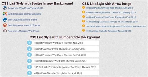 Styling A List In Css