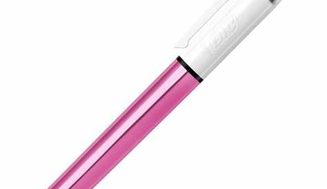 Stylo 4 Couleurs Bic Rose Bille Colour Shine, Or Rosé, Boîte De 12 Pièces