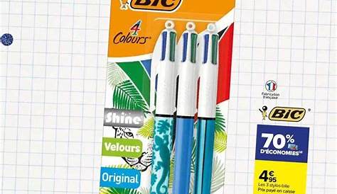Stylo bille 4 couleurs grip medium BIC le stylo à Prix