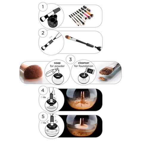stylpro makeup brush cleaner instructions