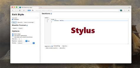 stylus extension chrome