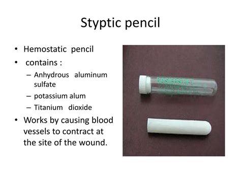 Styptic Pencil How Does It Work