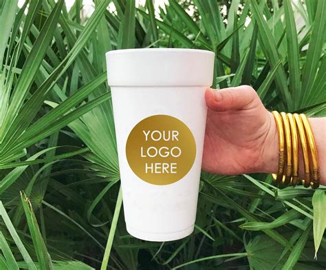 styrofoam cups with logo