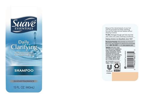 Suave Shampoo Label