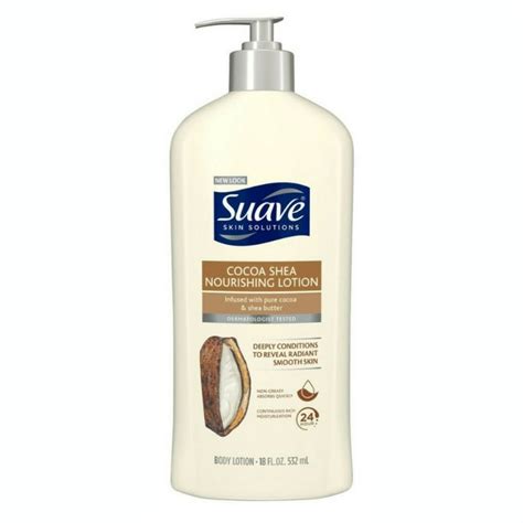 suave smoothing with cocoa butter body lotion