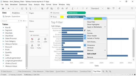 Sub Filters In Tableau