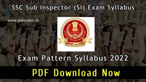 sub inspector exam syllabus pdf