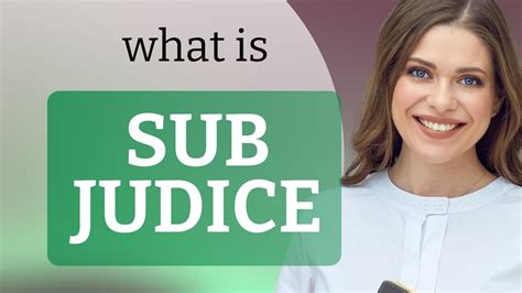 sub judice meaning uk