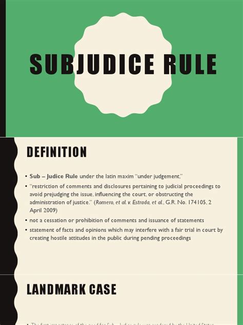 sub judice rule uk