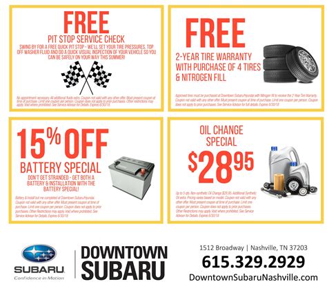 subaru coupons for service