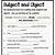 subjects and objects worksheet