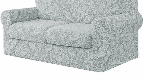 Subrtex Subrtex Loveseat Cover High Stretch Textured Grid Couch