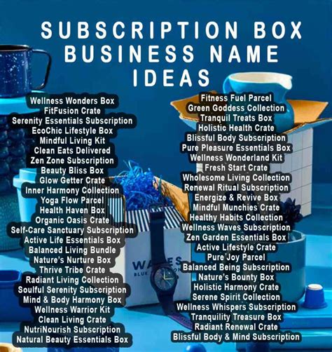 Subscription Boxes Names