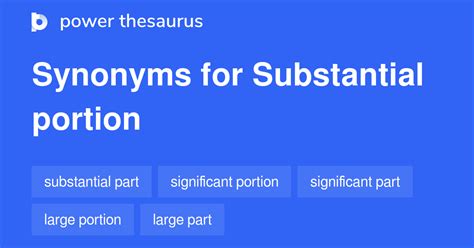substantial portion synonym