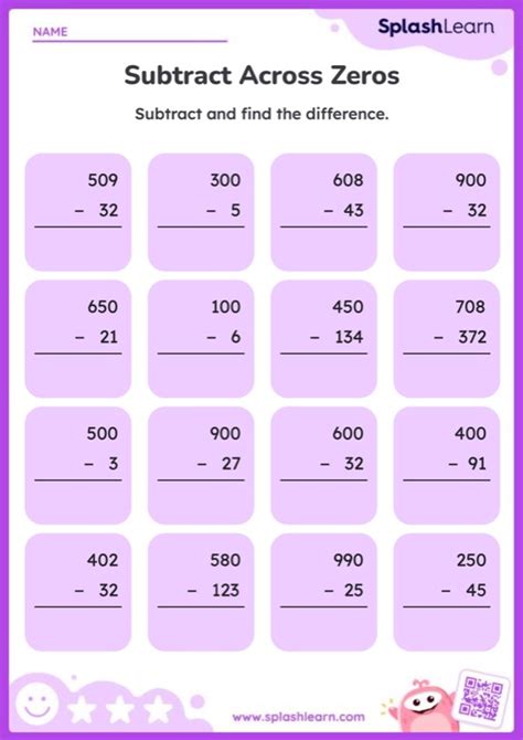 FREE 10+ Sample Subtraction Across Zeros Worksheet in MS Word PDF