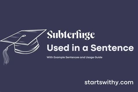 subterfuge used in a sentence