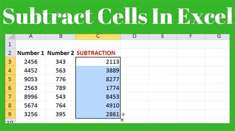 How to Subtract in Google Sheet and Excel Excel Expert