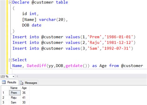 subtract month from date in sql