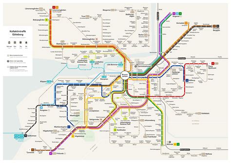 Metro map of Gothenburg. Metro maps of Sweden. —