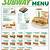 subway printable menu