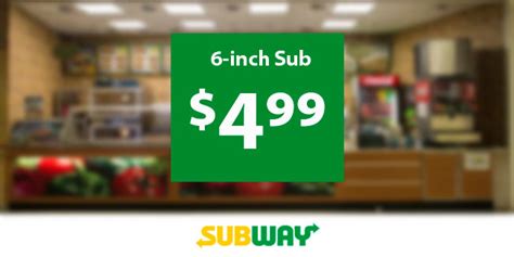 subway $6 6 inch