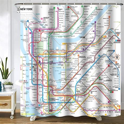 Subway Map Shower Curtain