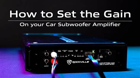 Subwoofer Amplifier Settings