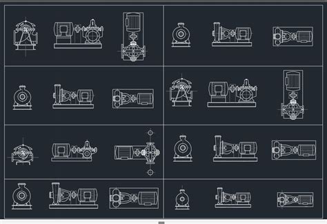 Suction Pump Cad Block