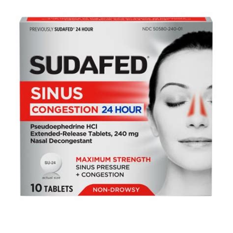 Relieve Congestion with Sudafed 24 Hour Fast Acting Relief