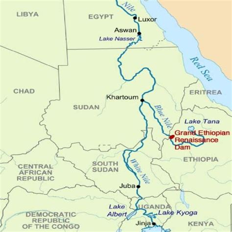 sudan map nile river