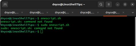 sudo ./script.sh command not found